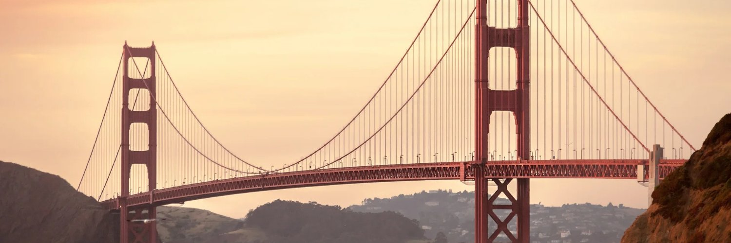 Addy Osmani’s X header showing the Golden Gate Bridge